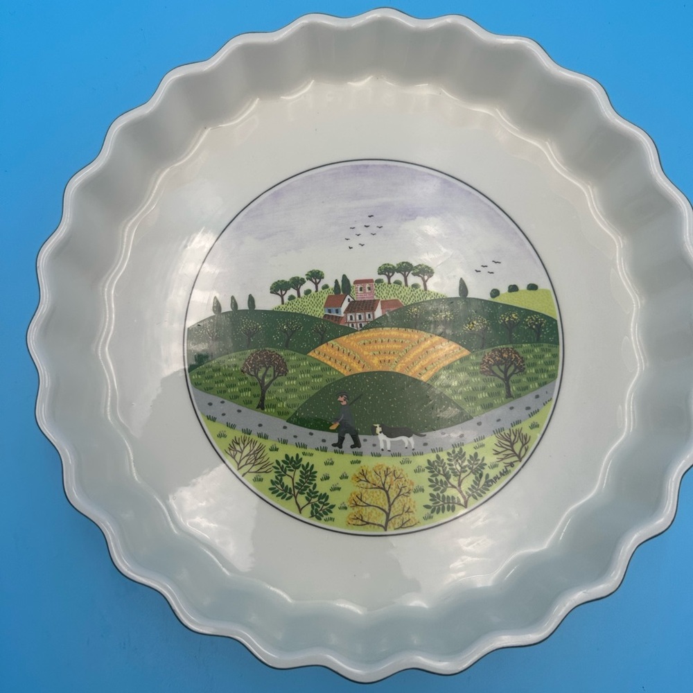Villeroy & Boch DESIGN NAIF Huntsman Porcelain 8.5" QUICHE / TART BAKING DISH